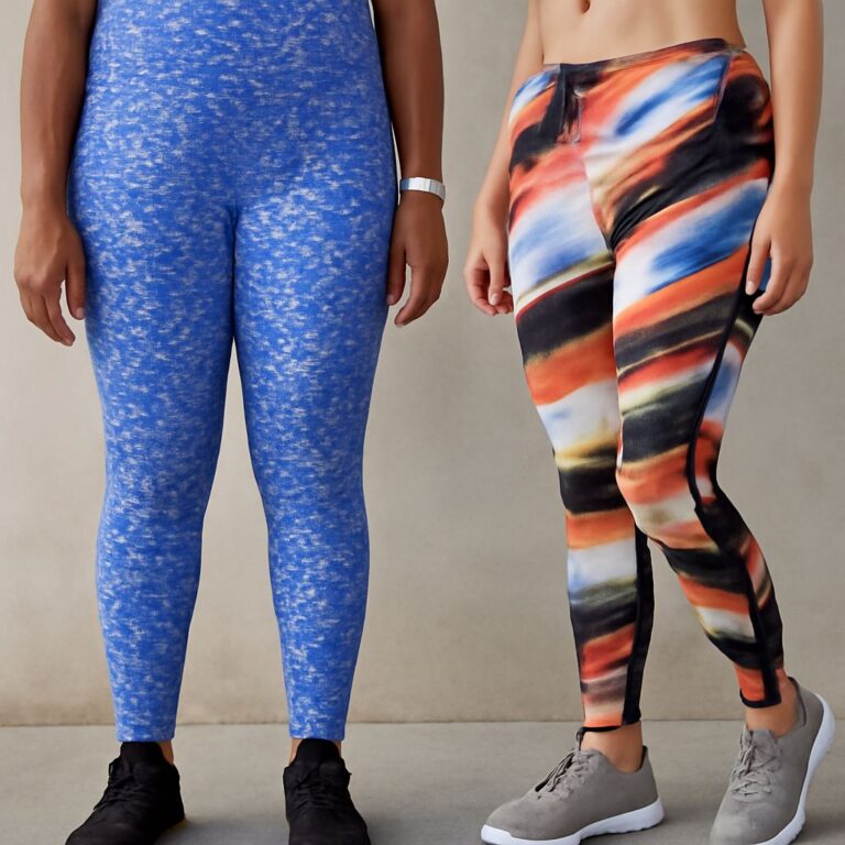 Comparison of yoga pants vs leggings including galaxy yoga pants and white yoga leggings