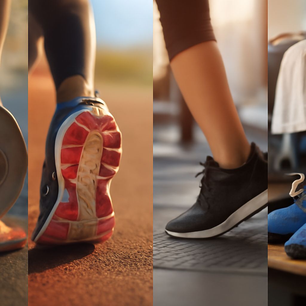 Yoga shoes and essential oils for yoga