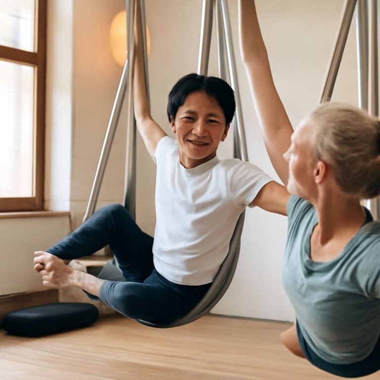 Aerial yoga teacher training and kids yoga stories