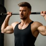 Barbell shoulder press and calisthenics movement