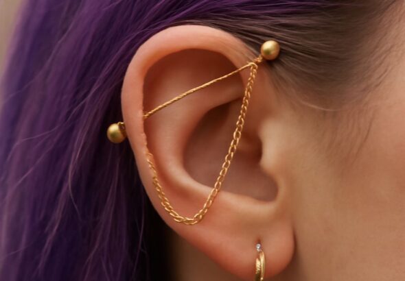 industrial barbell and barbell ear piercing