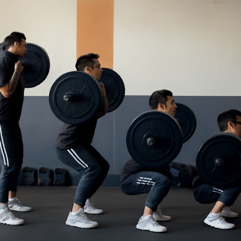 Performing weighted jump squats and deadlift without barbell