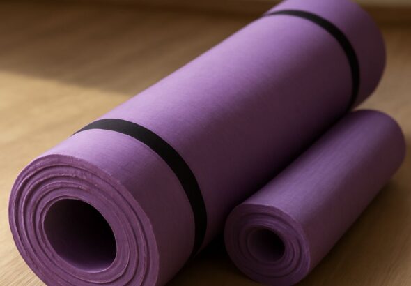 Yoga mat for carpet and vaginal barbell use