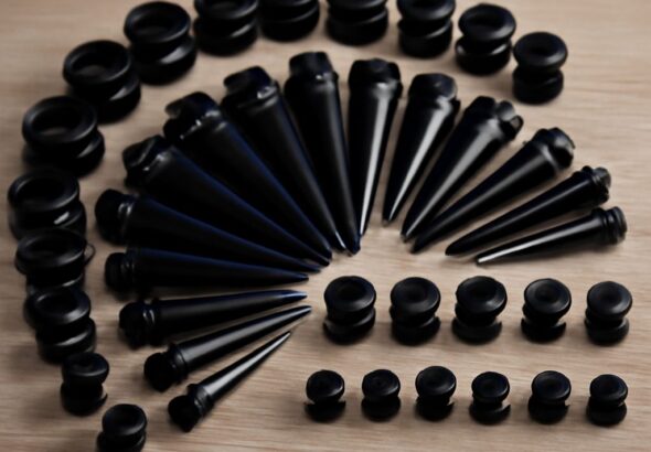 Yoga benefits with ear stretching and gauge kit