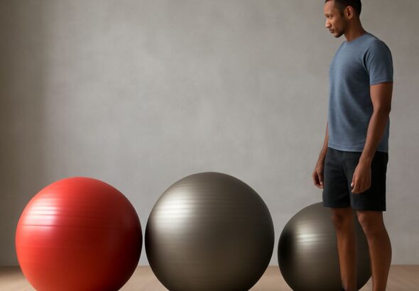 Yoga ball sizes and yoga ball size chart