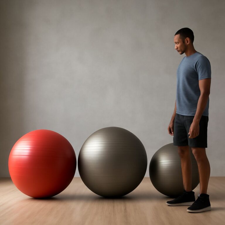 Yoga ball sizes and yoga ball size chart